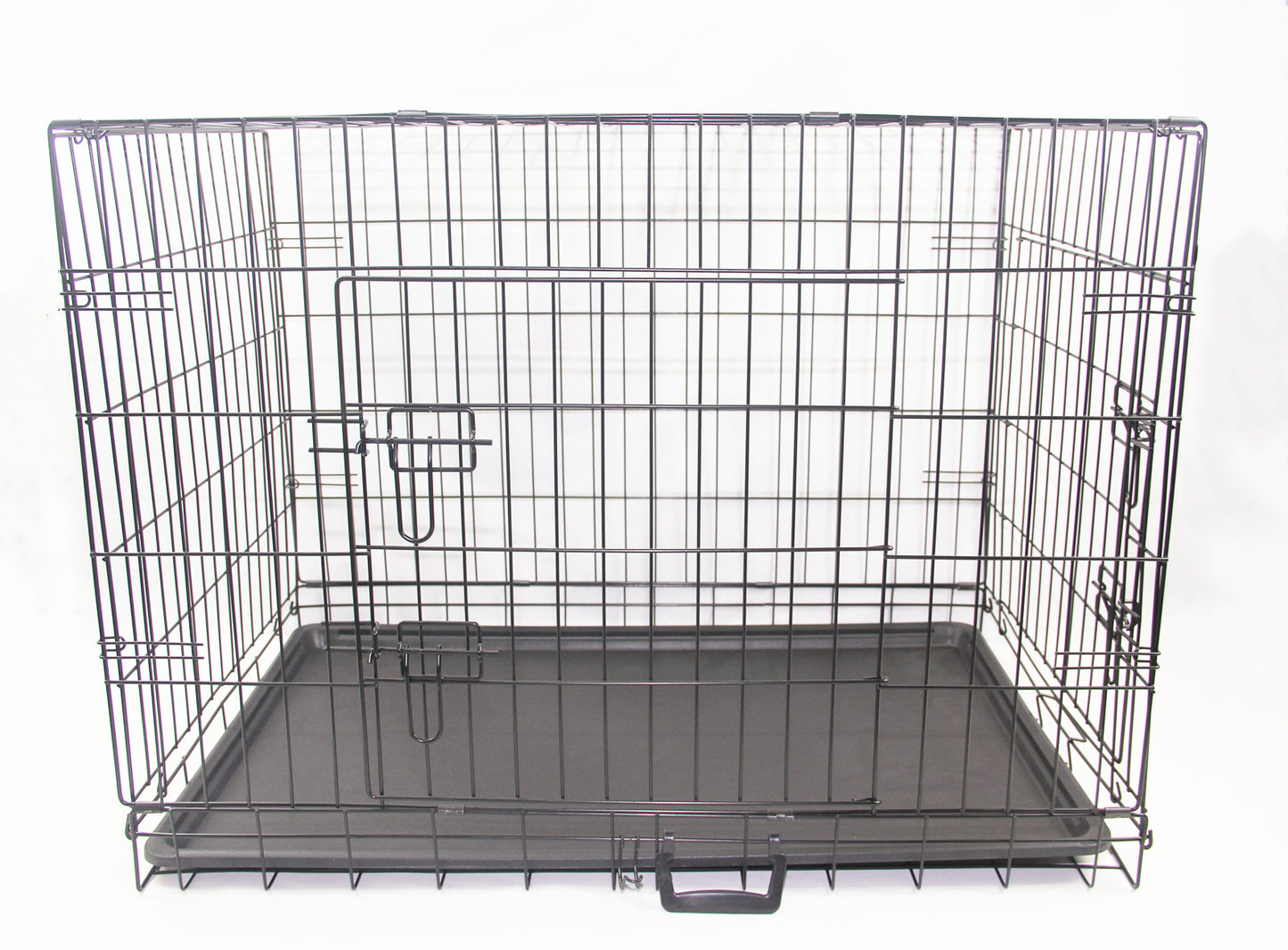 30" Portable Foldable Dog Cat Rabbit Collapsible Crate Pet Cage with Blue Cover