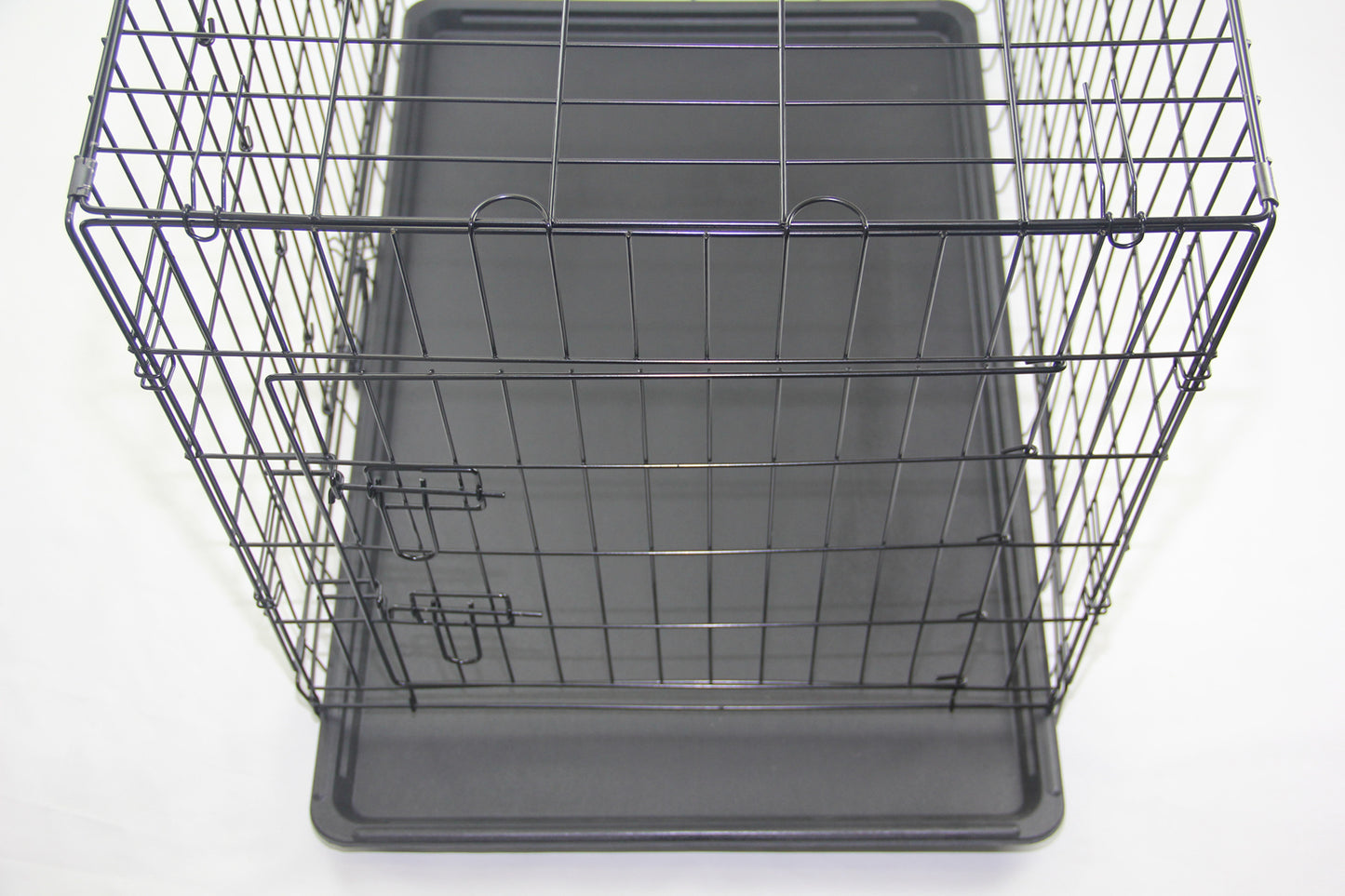 30" Portable Foldable Dog Cat Rabbit Collapsible Crate Pet Cage with Blue Cover