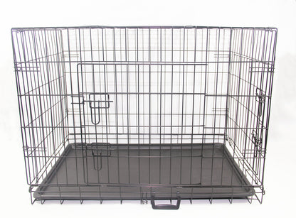 36" Portable Foldable Dog Cat Rabbit Collapsible Crate Pet Cage with Canvas Cover