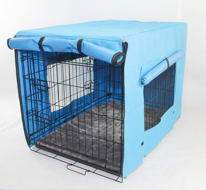 36" Portable Foldable Dog Cat Rabbit Collapsible Crate Pet Cage with Cover Mat