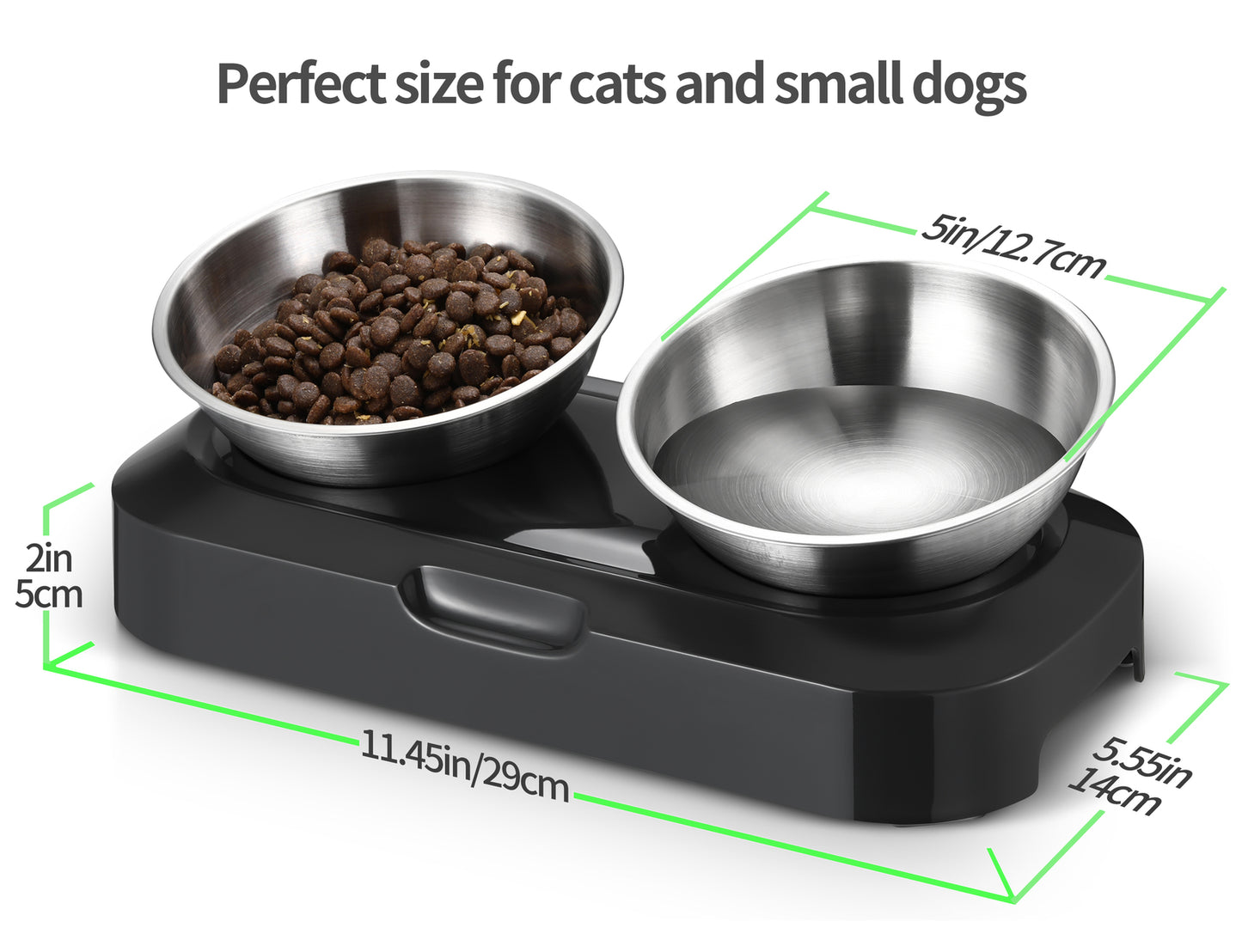 YES4PETS Stainless Steel Pet Bowl Water Bowls Portable Anti Slip Skid Feeder Dog Cat