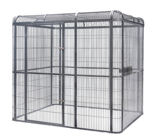 YES4PETS XXXXL Walk-in Bird Cat Dog Cage Pet Parrot Aviary Perch with Green Cover - 219x158x203cm