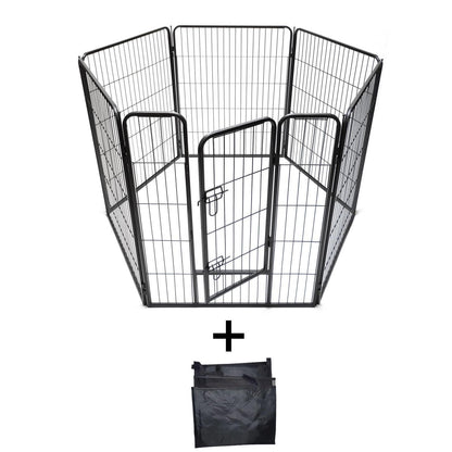 YES4PETS 6 Panels 100 cm Heavy Duty Pet Dog Cat Puppy Rabbit Exercise Playpen Fence Extension With Cover