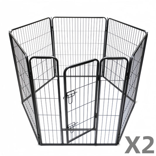 YES4PETS 12 Panels 100 cm Heavy Duty Pet Dog Cat Puppy Rabbit Exercise Playpen Fence Extension