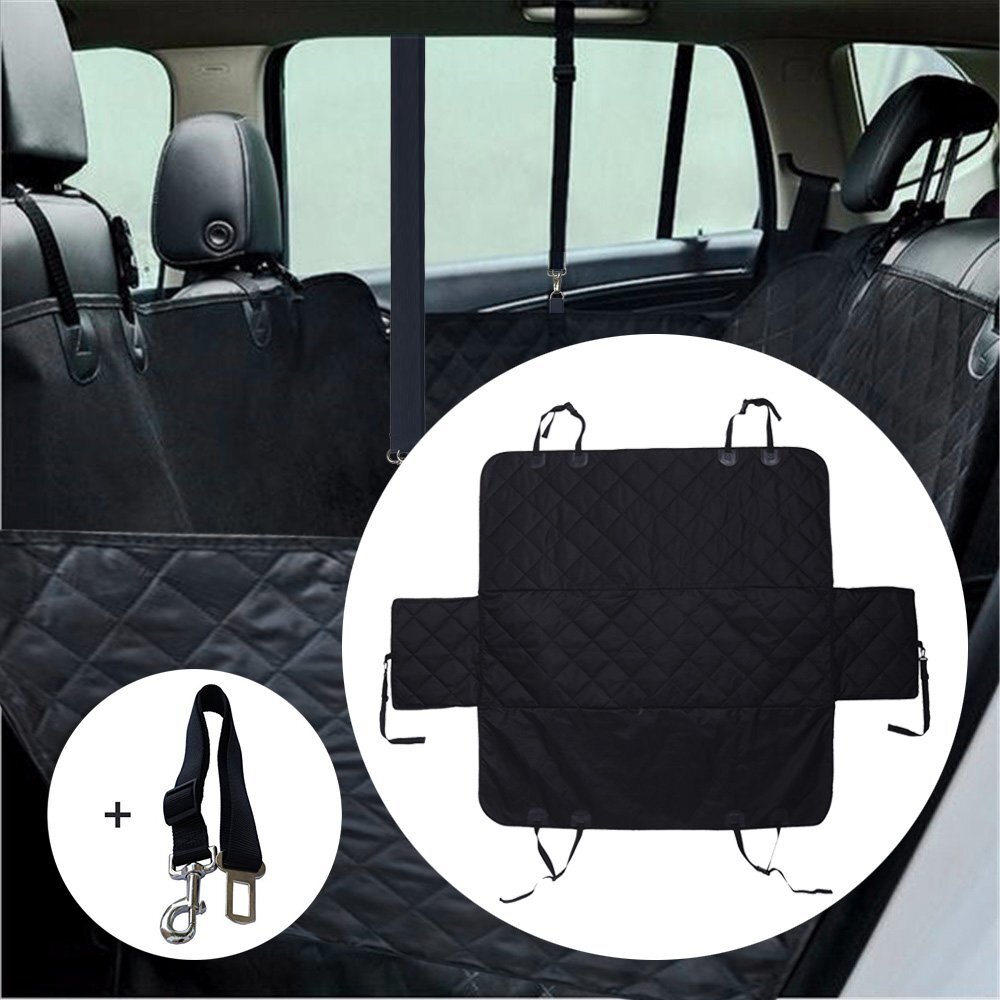 YES4PETS Waterproof Premium Pet Cat Dog Back Car Seat Cover Hammock NonSlip Mat Protector (Free Pet Seat Belt)