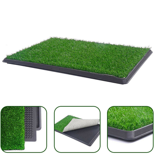 YES4PETS XL Indoor Dog Puppy Toilet Grass Training Mat Loo Pad Potty With 3 Grass Mats