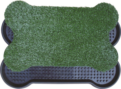 YES4PETS Dog Puppy Toilet Grass Potty Training Mat Loo Pad Bone Shape Indoor