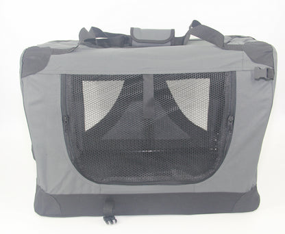 YES4PETS Small Portable Foldable Dog Cat Puppy Soft Crate Cage-Grey