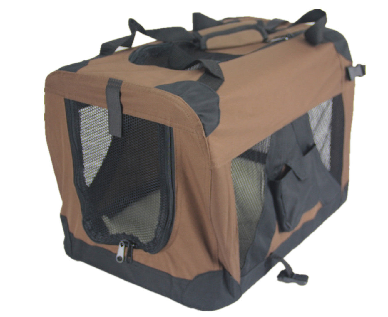 YES4PETS XL Portable Foldable Pet Dog Puppy Cat Soft Crate Cage - Brown