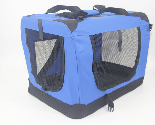 YES4PETS XXXL Portable Foldable Pet Dog Cat Puppy Soft Crate - Blue