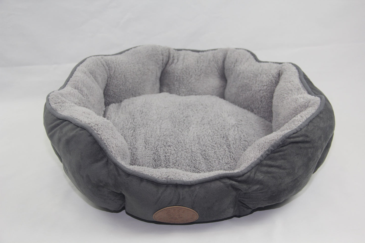 YES4PETS Washable Blue / Grey Fleece Soft Pet Dog Cat Bed - Medium