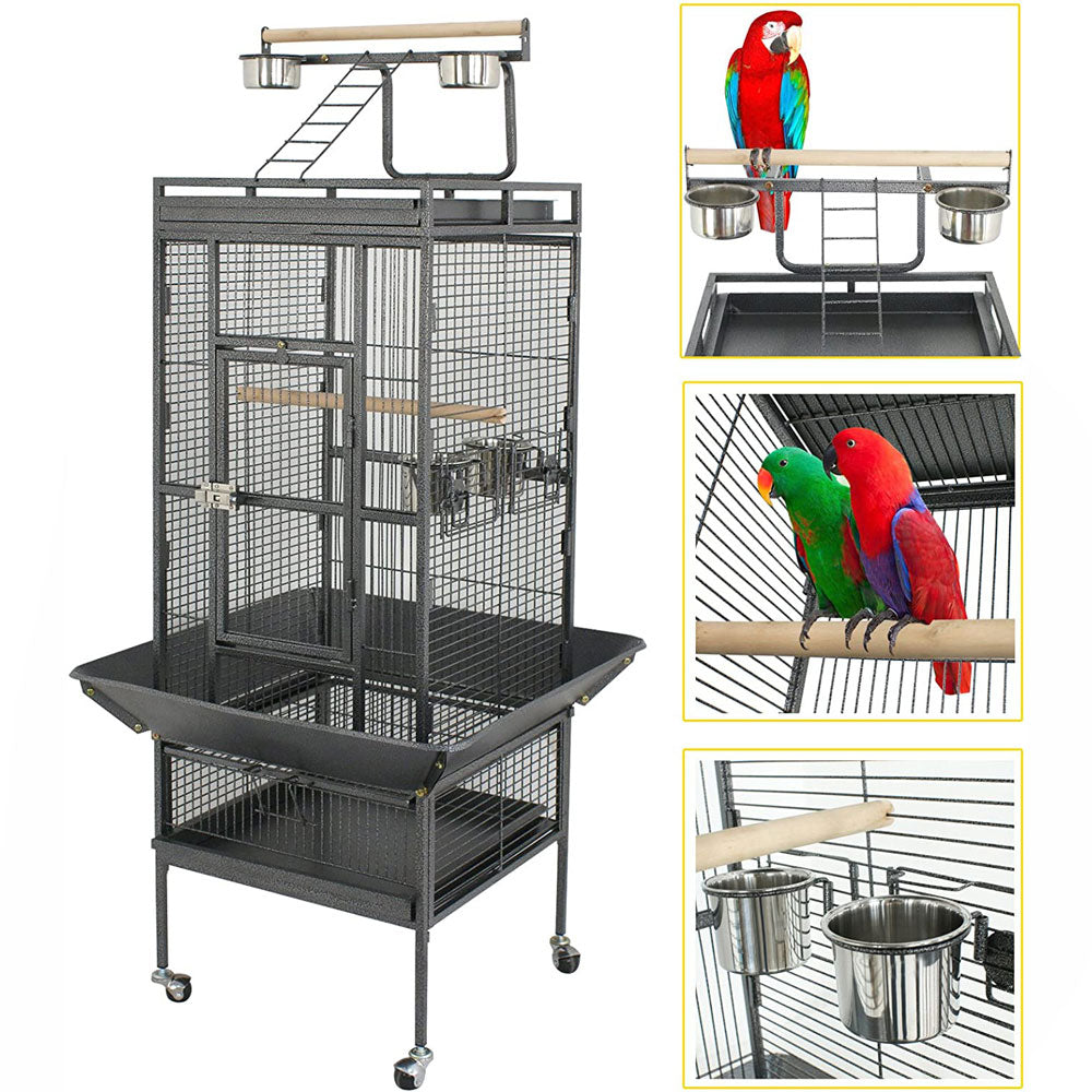 154cm Large Bird Cage with Play Top – Parrot, Cockatiel, Cockatoo, Parakeet, Finch Pet Cage