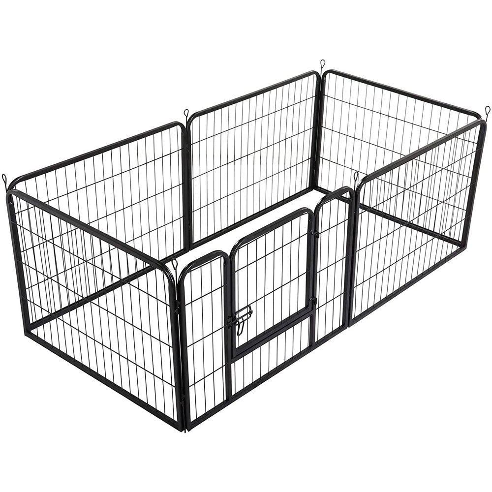 6 Panel Pet Dog Cat Bunny Puppy Playpen 60x80 cm Exercise Cage Dog Panel Fence