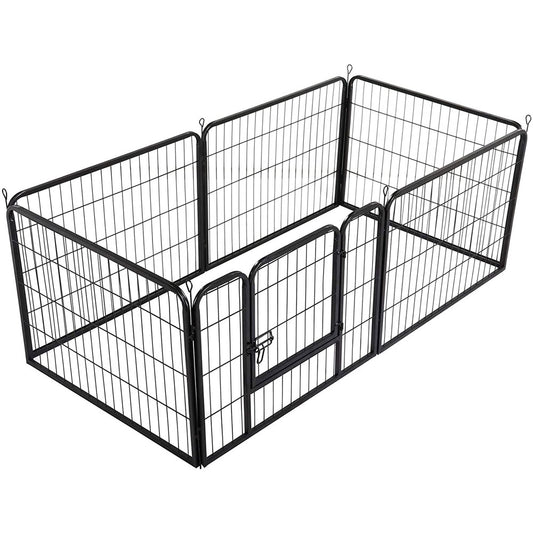 6 Panel Pet Dog Cat Bunny Puppy Playpen 60x80 cm Exercise Cage Dog Panel Fence