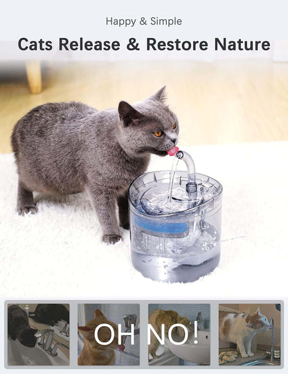 Automatic Pet Water Fountain Dispenser with Sensor 1.8L