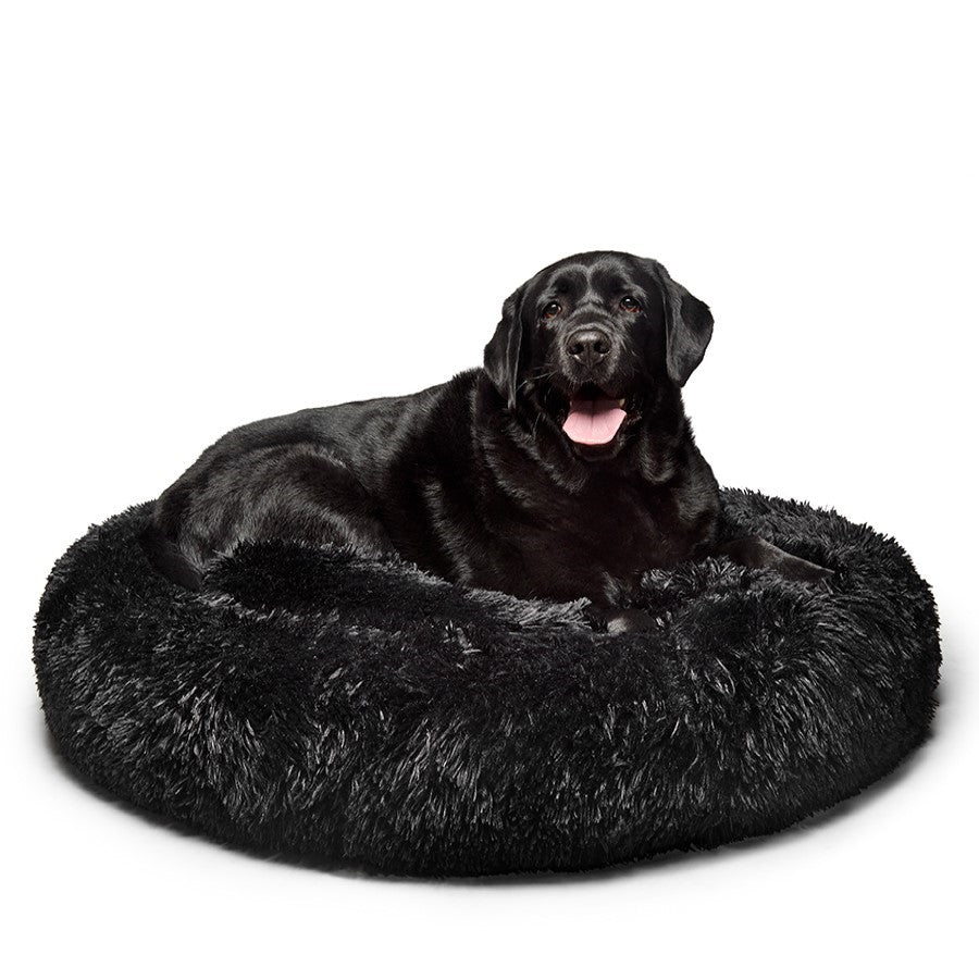 Fur King - "Aussie" Calming Dog Bed - XL -Black - 115 cm