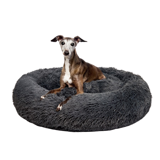 Fur King - "Aussie" Calming Dog Bed - Medium - Grey - 80 cm