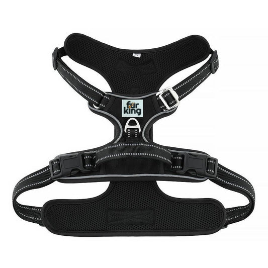 Fur King - Ultimate No Pull Dog Harness - Large - Black