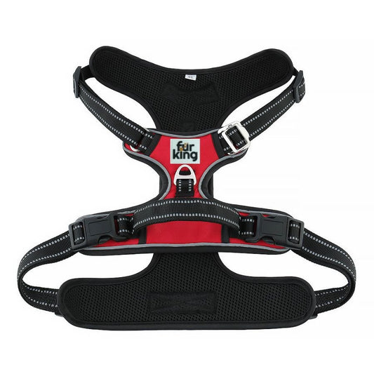 Fur King - Ultimate No Pull Dog Harness - Large - Red