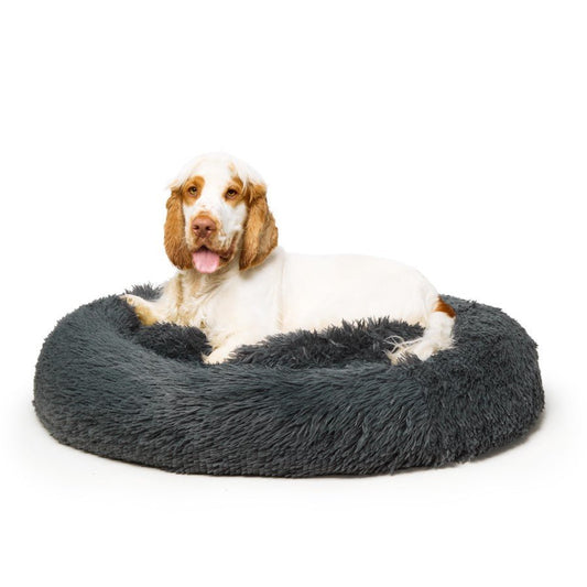 Fur King - "Nap Time" Calming Dog Bed - Medium - Grey