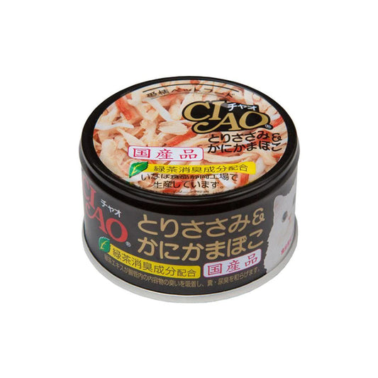 CIAO - Canned Jelly For Cat Chicken Fillet And Crab Stick 85G X12