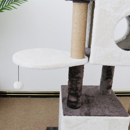 CATIO - Deluxe Multi-Function Three-Level Dual Cat Scratching Tree 141cm