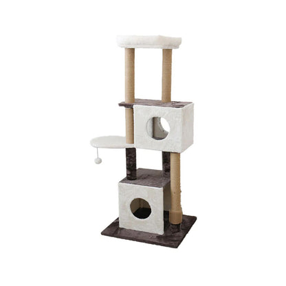 CATIO - Deluxe Multi-Function Three-Level Dual Cat Scratching Tree 141cm