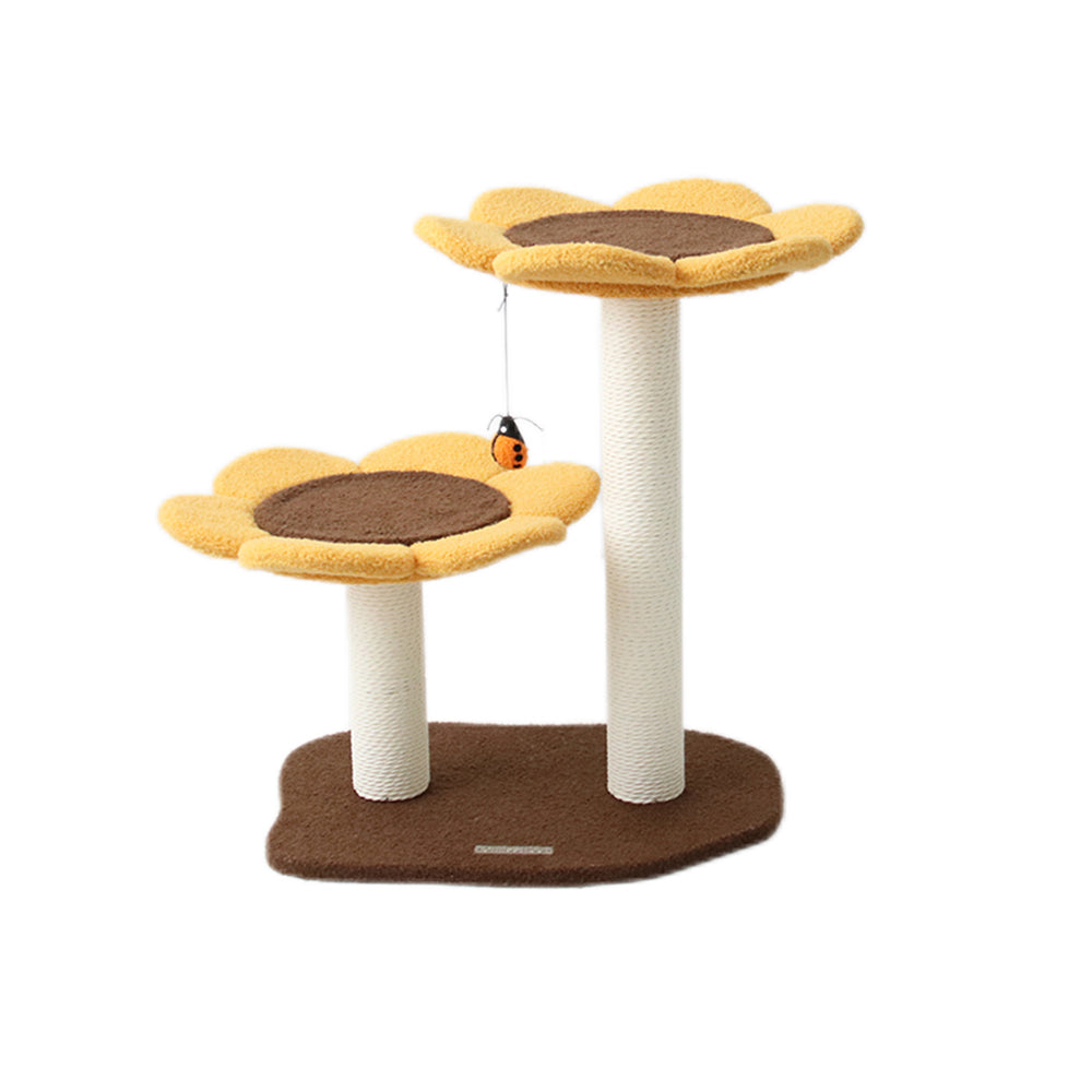 CMISSTREE - 2-Level Sunflower Cat Scratching Tree