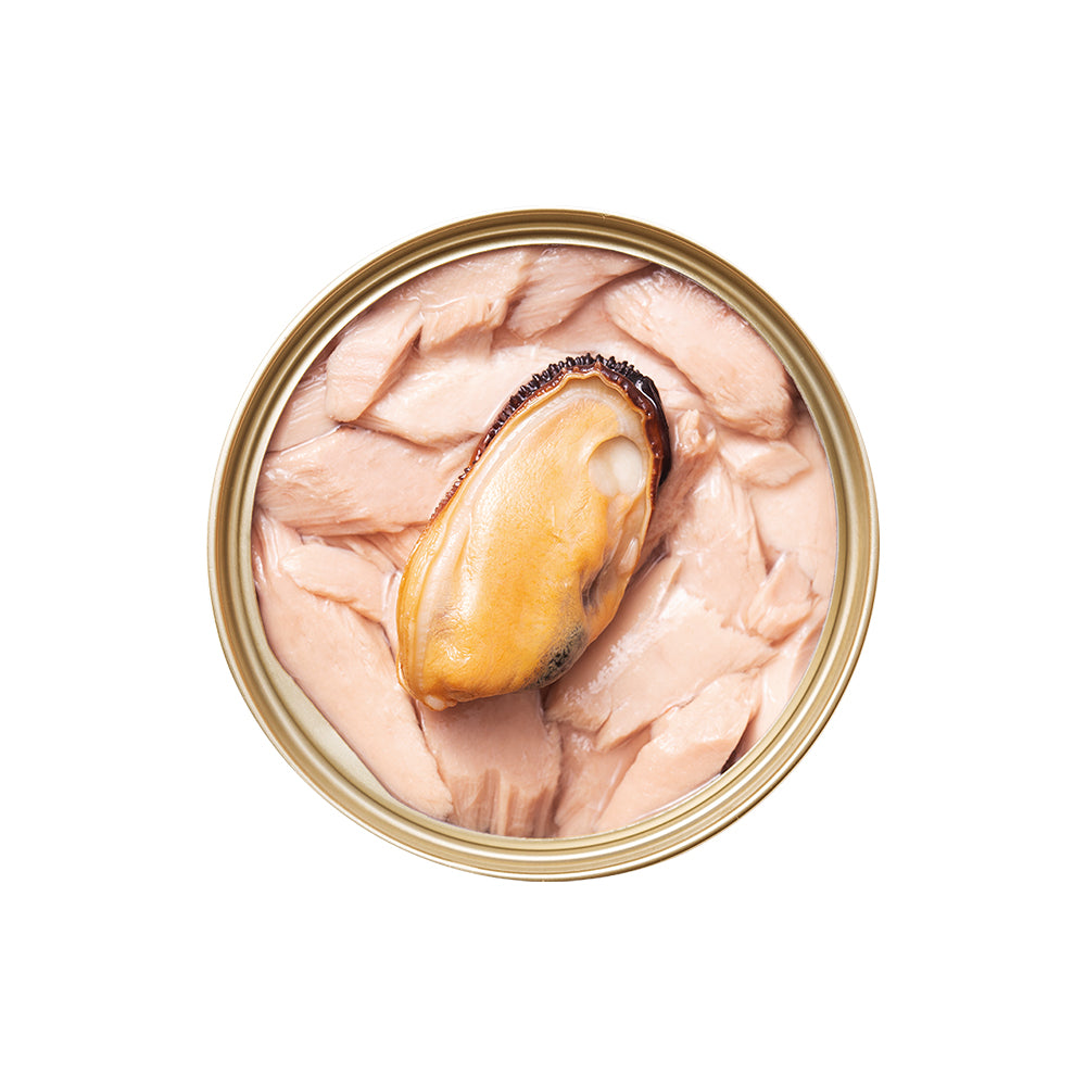 CAT FOREST - Premium Tuna White Meat With Mussel In Gravy Cat Canned Food 85G X 24