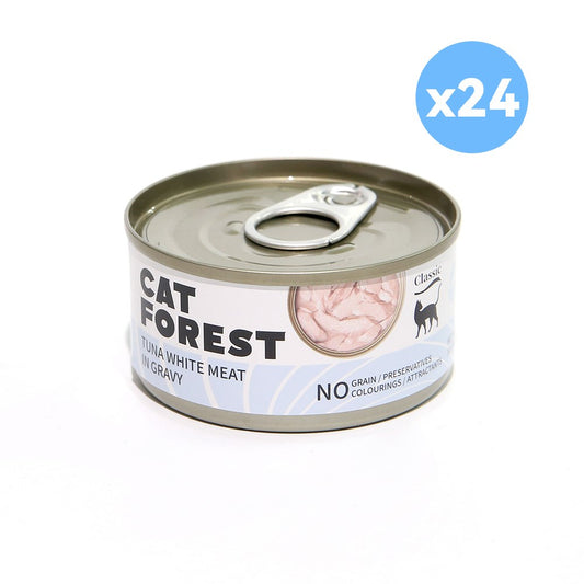 CAT FOREST - Classic Tuna White Meat In Gravy Cat Canned Food 85G X 24