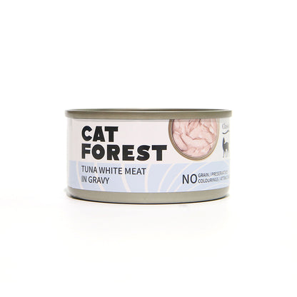 CAT FOREST - Classic Tuna White Meat In Gravy Cat Canned Food 85G X 24