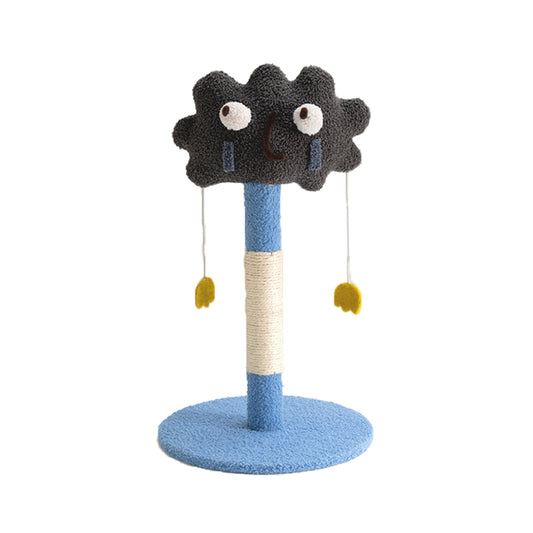 Cute Emoticon Cat Scratching Post Toy Cat Tree - Black