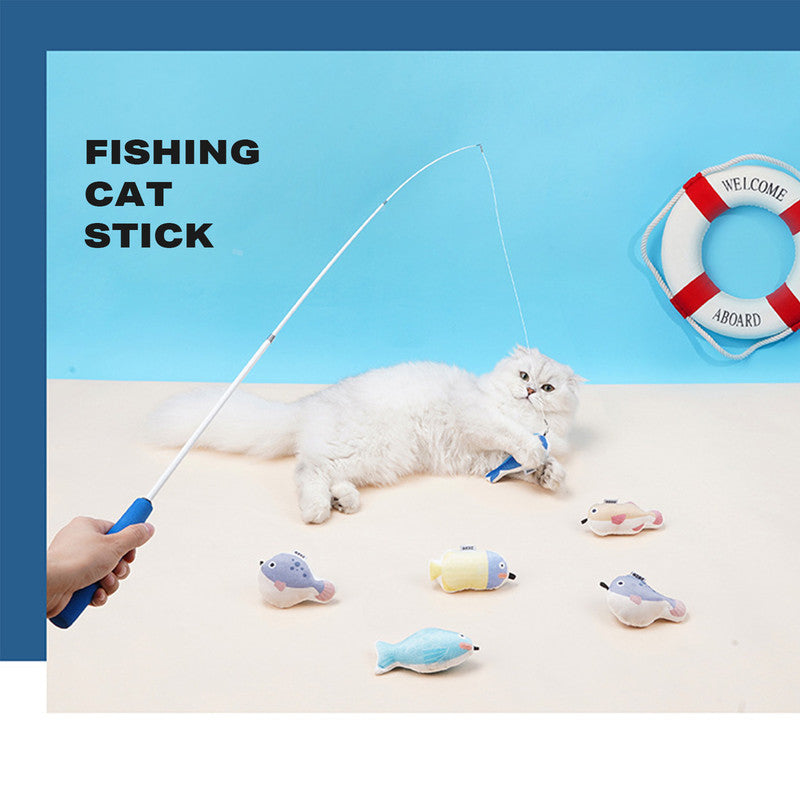 Cat Fishing Rod Tease Stick