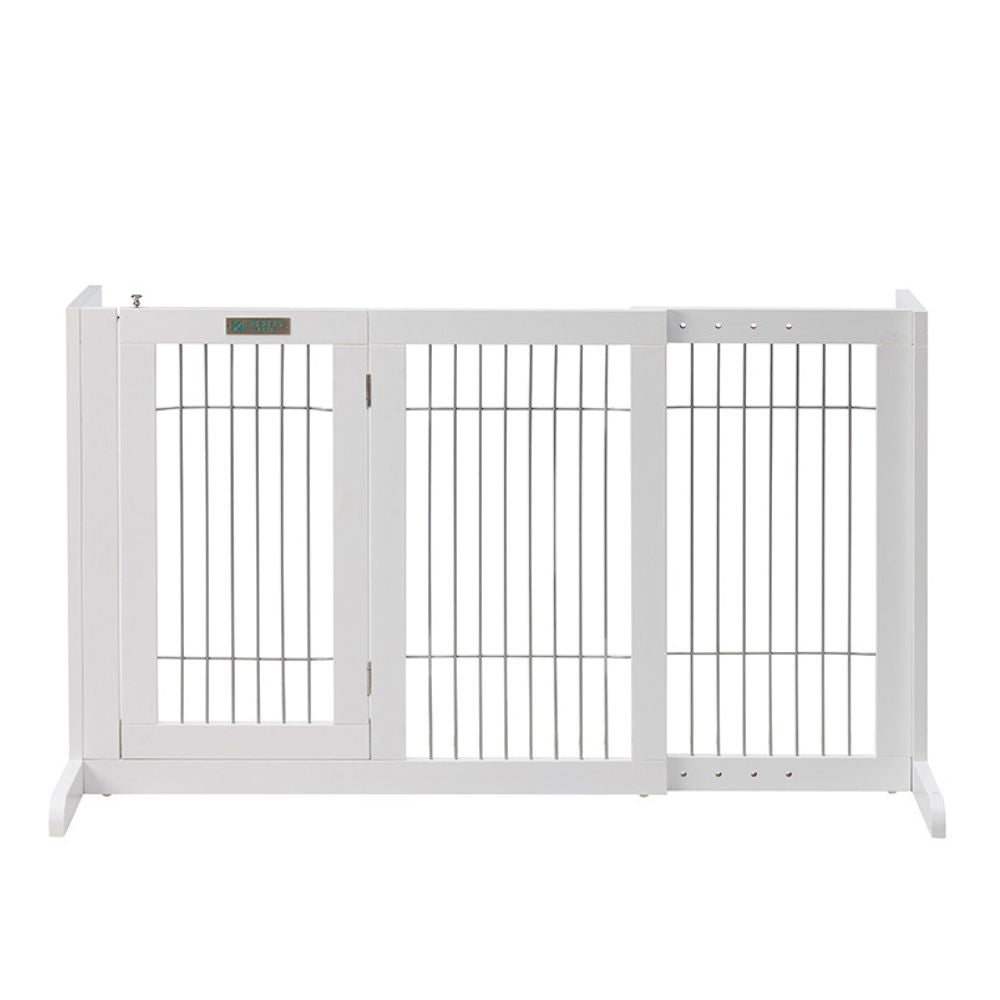 Freestanding Retractable Dog Barrier with Gate - Large