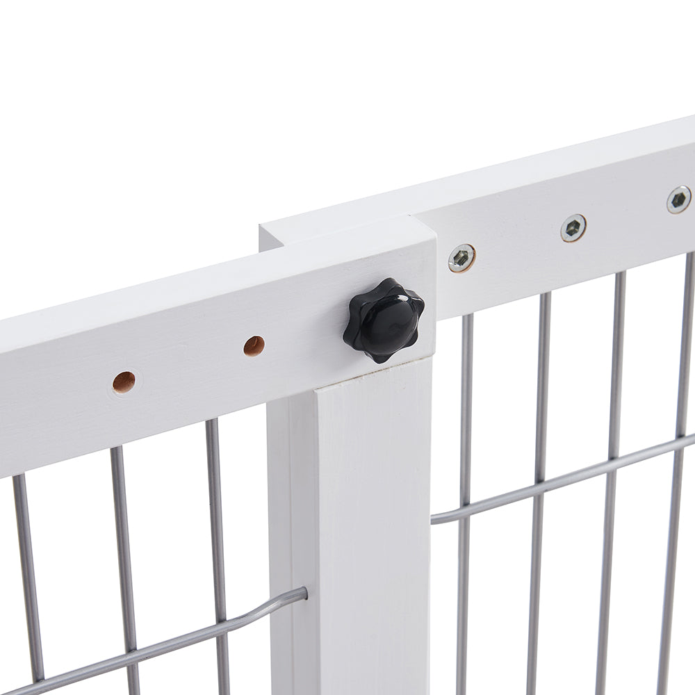 Freestanding Retractable Dog Barrier with Gate - Large