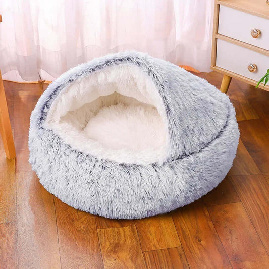 PawfectFriend Cozy Burrowing Cave Bed  - Gray (Small)