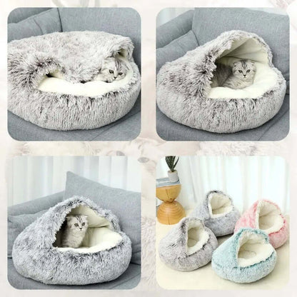 PawfectFriend Cozy Burrowing Cave Bed - Gray (Medium)