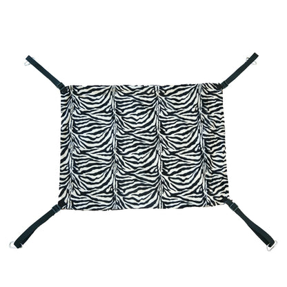 Adjustable Cat Hammock Bed Swinging Hanging Warm Fleece - Zebra Stripe