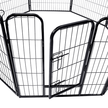 8 Panel Heavy Duty Pet Dog Playpen Puppy Exercise Fence Enclosure Cage