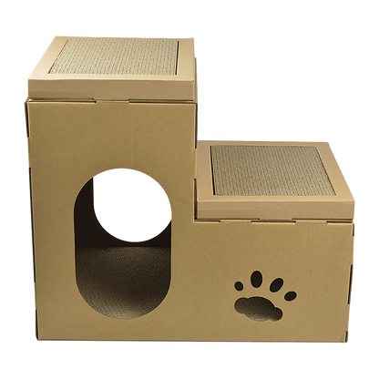 Cardboard Cat House Tree Tower Condo Scratcher - 2