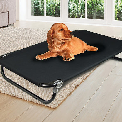 110 x 65cm Foldable Elevated Dog Bed – Waterproof, Portable, Outdoor Raised Pet Basket