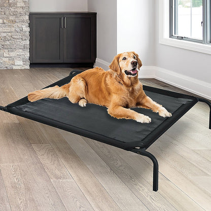 110 x 80cm Elevated Pet Sleep Bed – Cool Cot for Dogs and Cats, Folding Portable Outdoor Bed