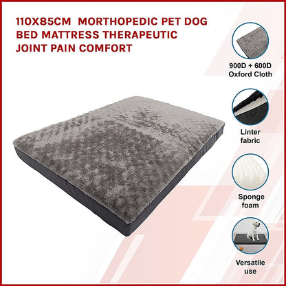 110x85cm Orthopaedic Pet Dog Bed Mattress – Therapeutic Joint Pain Relief and Comfort