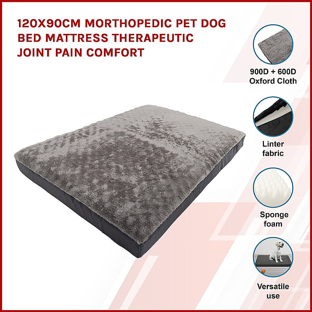 120x90cm Orthopaedic Pet Dog Bed Mattress – Therapeutic Joint Pain Relief and Comfort