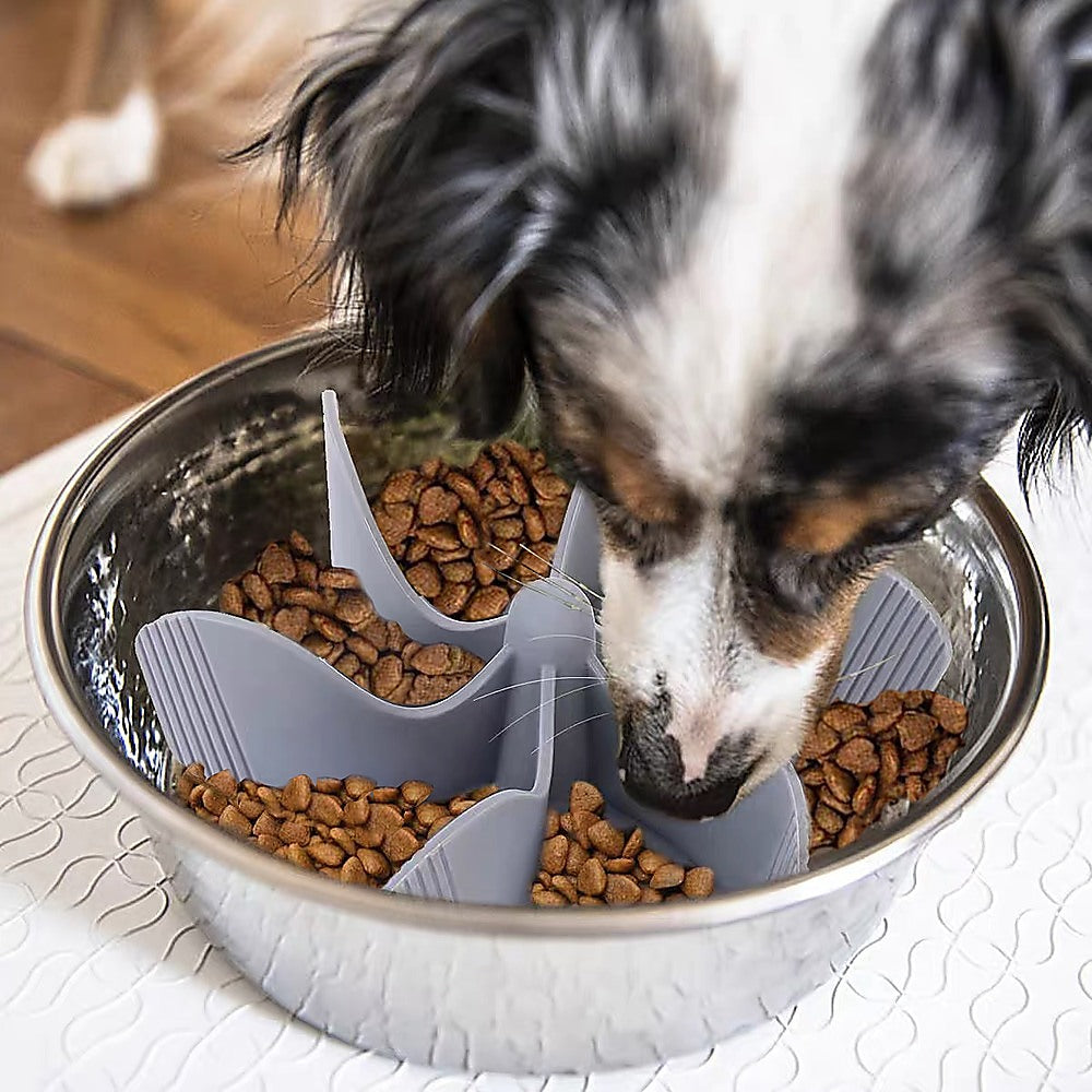 2x Dog Bowl Slow Feeder Insert - Silicone Suction Cup Design