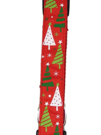 Christmas Dog Leashes 1.2m - Moondidley Pets Red Xmas Tree