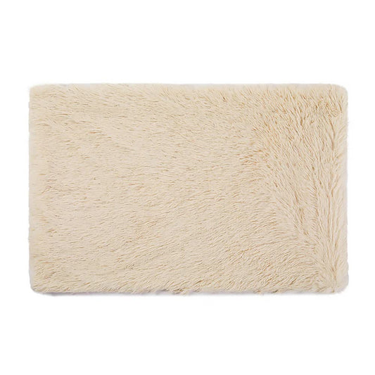 Fluffy Pet Blankets-Soft Faux Fur, Anti-Anxiety Cozy Throws for Cats and Dogs, M 80*55cm Light Brown