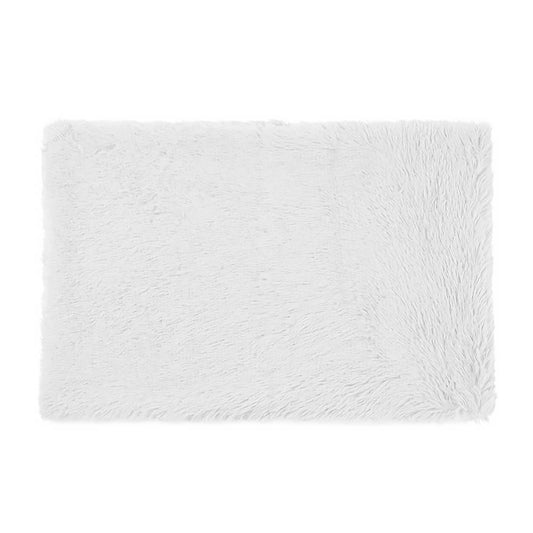 Fluffy Pet Blankets-Soft Faux Fur, Anti-Anxiety Cozy Throws for Cats and Dogs, M 80*55cm White