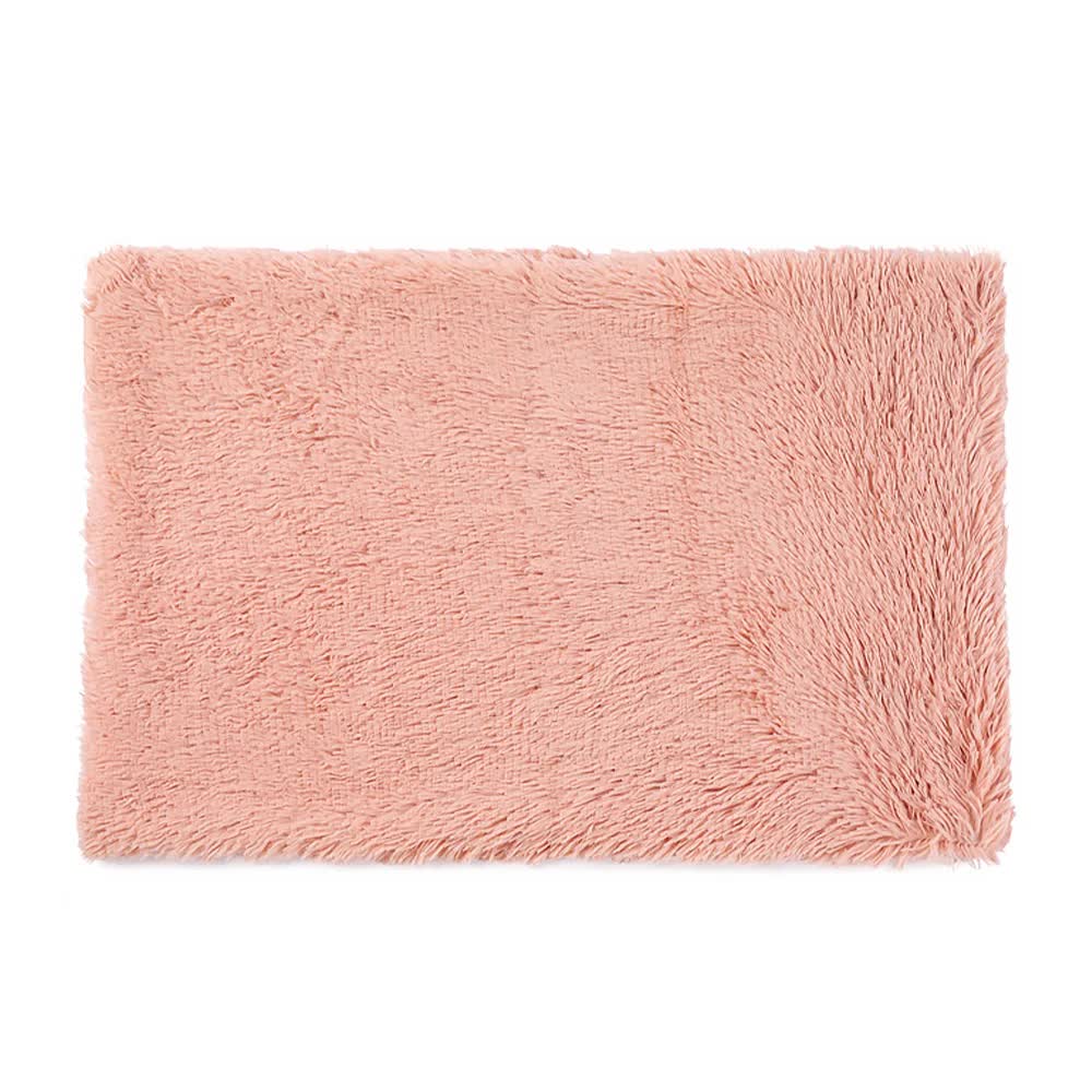 Fluffy Pet Blankets-Soft Faux Fur, Anti-Anxiety Cozy Throws for Cats and Dogs, M 80*55cm blush pink