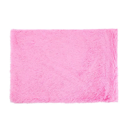 Fluffy Pet Blankets-Soft Faux Fur, Anti-Anxiety Cozy Throws for Cats and Dogs, M 80*55cm bright pink